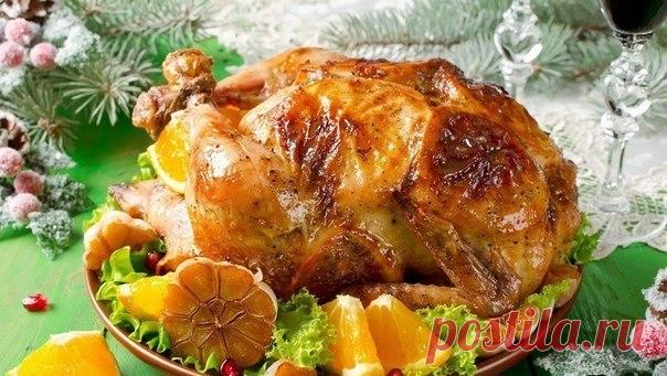 КУРИЦА, ФАРШИРОВАННАЯ АПЕЛЬСИНАМИ