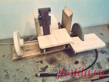 Homemade Sanding Station (4-in-1 rotary tool,grinder,belt/disc sander)