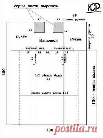 Халатик для дома из махровой простыни