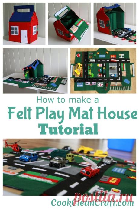 Tutorial: Felt Car Play Mat-House | Cook Clean Craft
