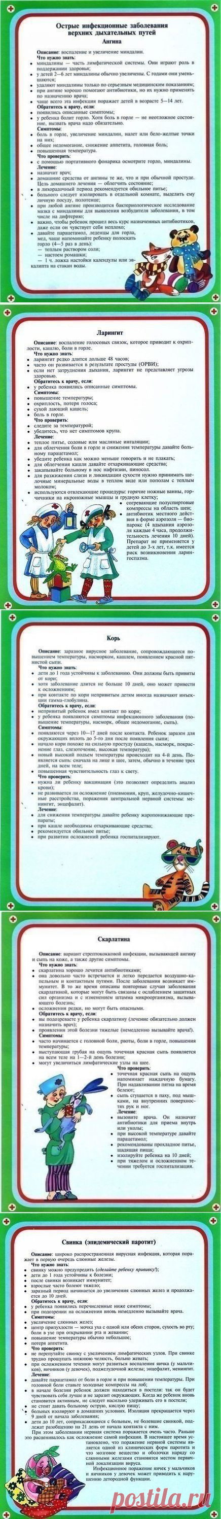 Памятка маме. Детские болезни | Мамам, женщинам, бабушкам и очень любознательным.