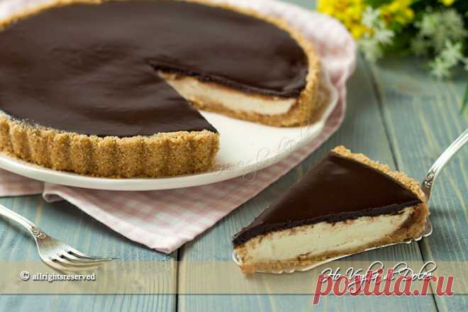 Crostata mascarpone e cioccolato senza cottura | Ho Voglia di Dolce Crostata mascarpone e cioccolato senza cottura, facile e veloce. Ricetta senza forno, ideale d'estate. Un dolce goloso per la merenda e occasioni speciali