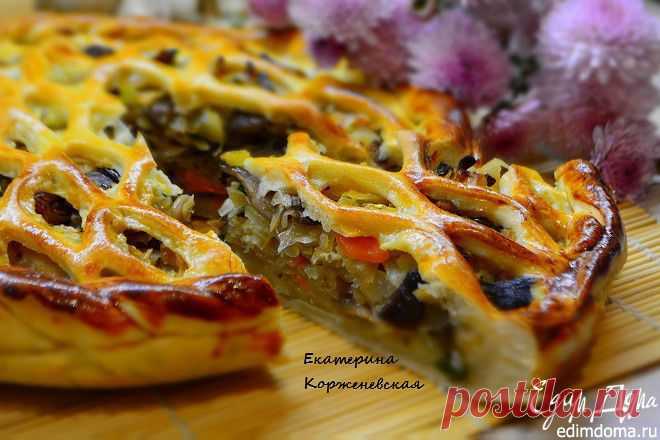 ДРОЖЖЕВОЙ ПИРОГ С КАПУСТОЙ И ВЕШЕНКАМИ