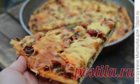 Тесто для пиццы на манной крупе и сама пицца