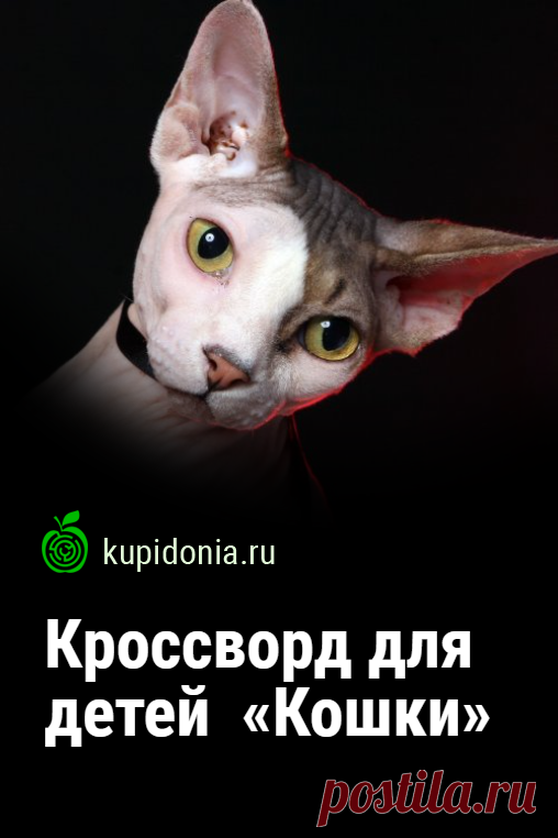 Кроссворд для детей  «Кошки». Интересный кроссворд для детей о кошках из серии «Домашние животные». Разгадывай кроссворды на сайте!