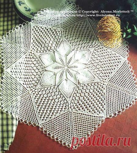 Салфетка спицами ...от DIANA Маленькая (Россия).