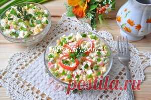 Рецепт крабового салата без добавления риса