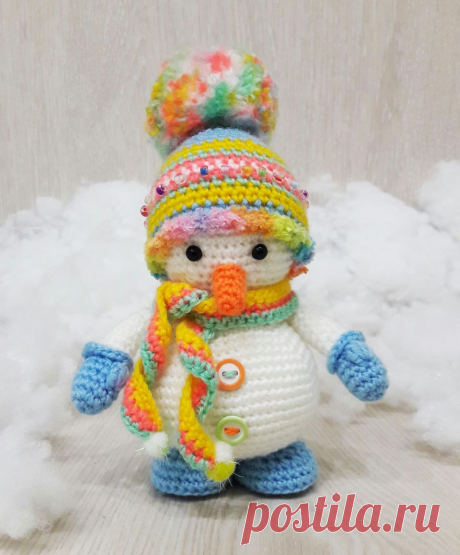 Вязаный снеговик крючком: схема амигуруми