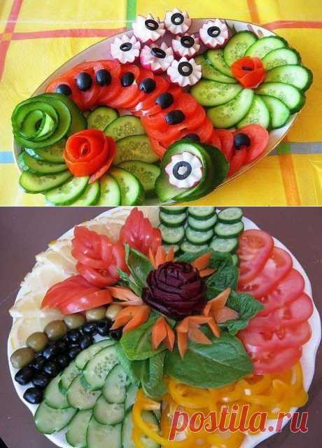 Прошу к столу: примеры красивого оформления овощных закусок / Домоседы