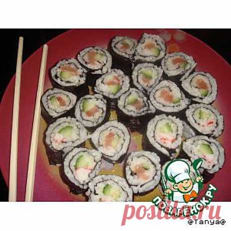 Роллы с сeмгой и крабовыми палочками - кулинарный рецепт