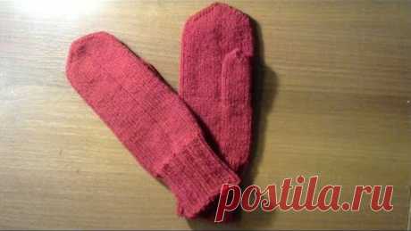 Простые варежки спицами Класика #мастеркласс #красивыйузор #вязание #knitting #лучшее #мк