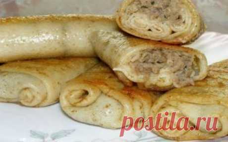 Домашние блинчики с мясом потрясающего вкуса