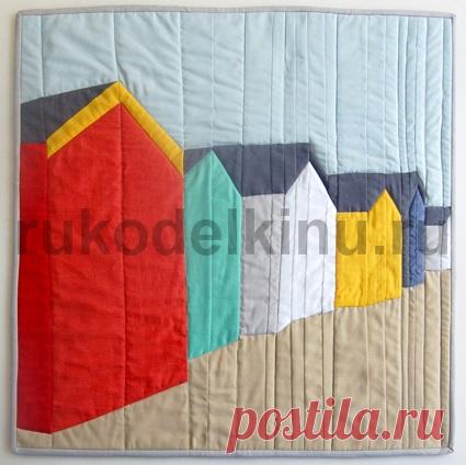 Симпатичные домики на одеяле. Идея для квилтинга.