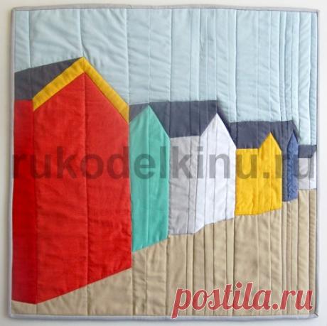 Симпатичные домики на одеяле. Идея для квилтинга.
