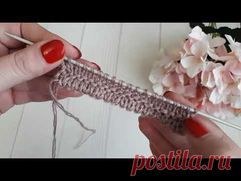 Аккуратный край спицами /Красивая кайма спицами/ Отделка края / Наборный край спицами