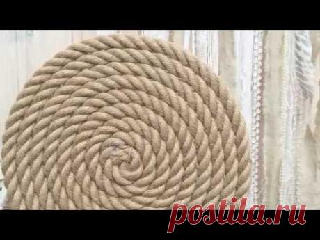 Коврик и кашпо из веревки (мастер-класс) Rope carpet