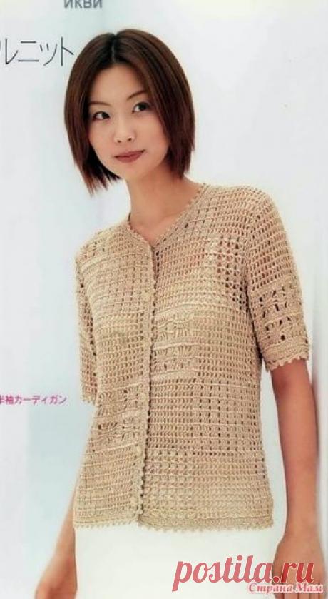 Ажурный жакет крючком. https://www.liveinternet.ru/