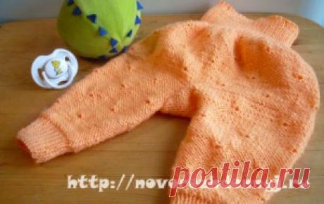 Как связать штанишки спицами (детские) – пошаговые фото