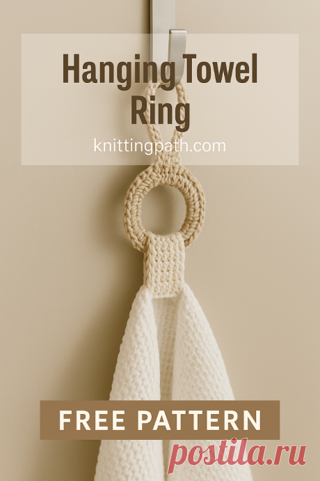 Crochet Hanging Towel Ring Free Pattern