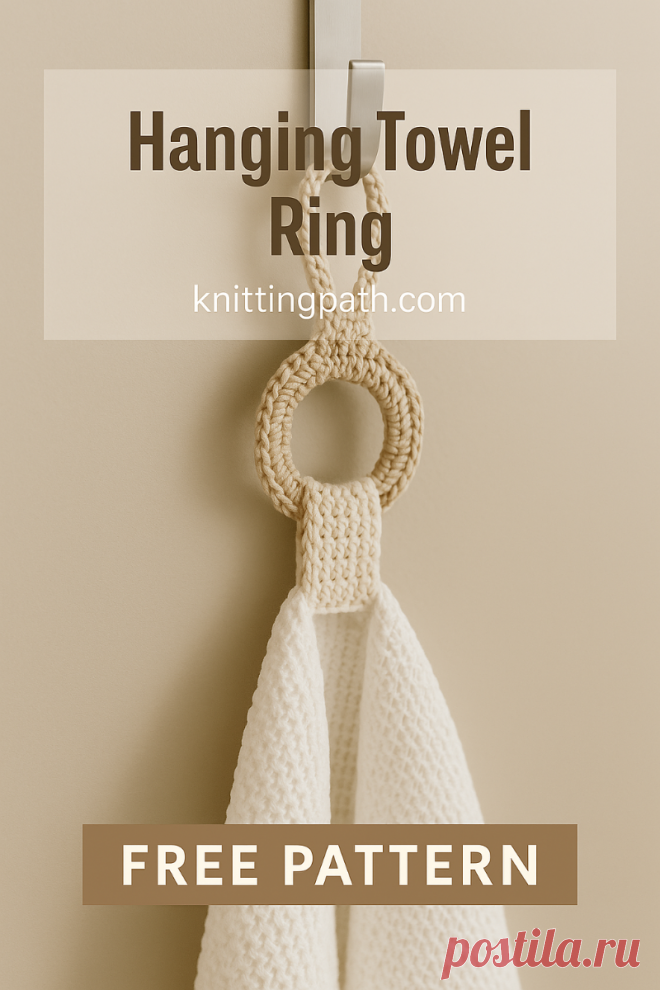 Crochet Hanging Towel Ring Free Pattern