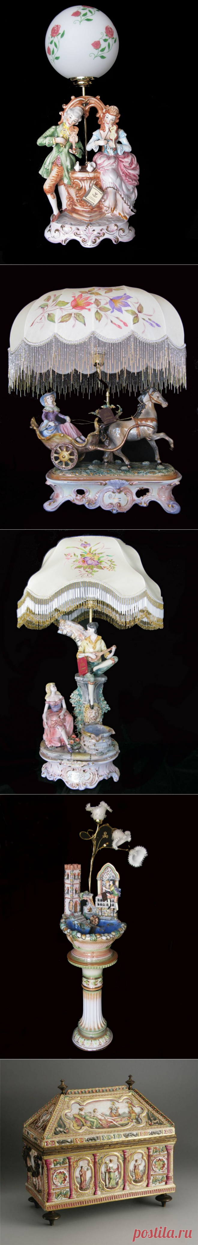 Aнтикварный фарфор фирмы Capodimonte (Италия)
