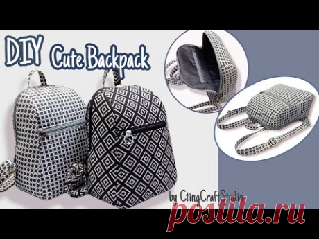 DIY Cara Membuat Tas/Cute Backpack Tutorial & Pattern