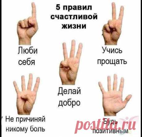 Пять правил счастливой жизни.
