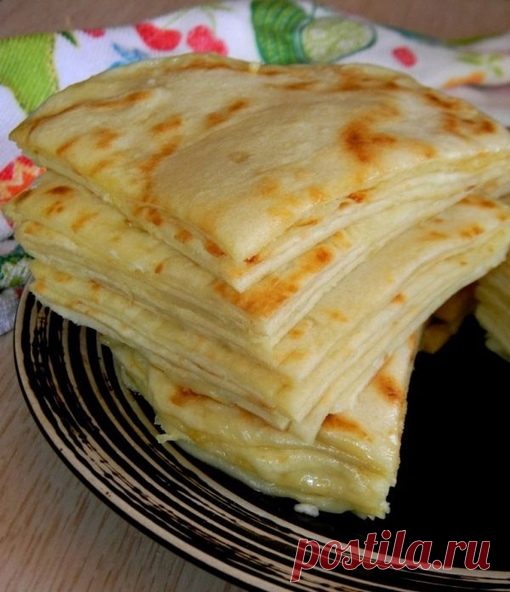 Хычины балкарские с брынзой и картофелем
