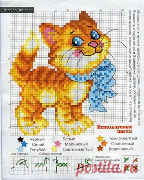 Коты и кошки. ЧАСТЬ 4 / Схемы вышивки крестиком / PassionForum - мастер-классы по рукоделию