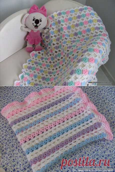 Нежные пледики крючком.Нежное очарование.