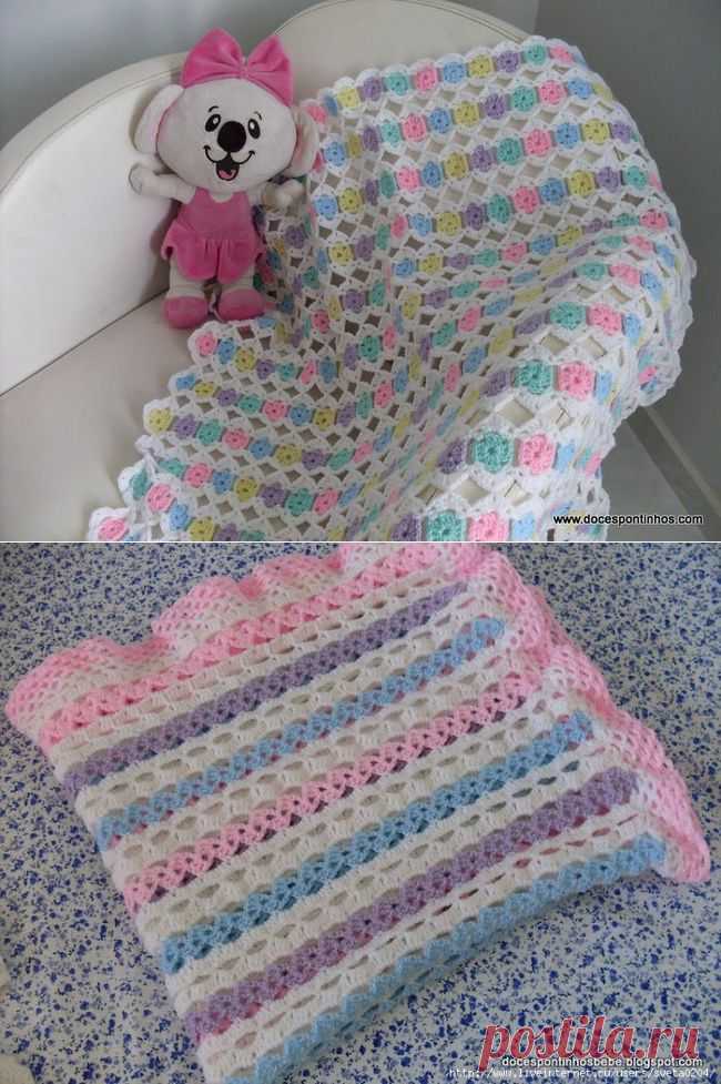 Нежные пледики крючком.Нежное очарование.