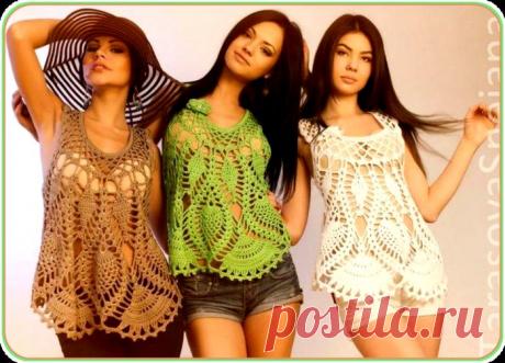 Готовимся к лету:ажурный топ