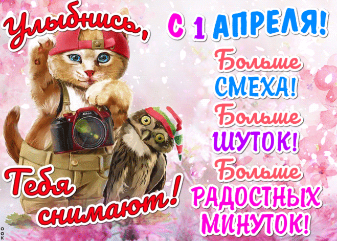 Поздравляем с днем смешным И желаем много смеха, А еще вам процветать И во всех делах успеха!