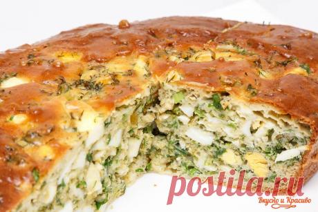 Пирог с яйцом и луком - заливной. | Вкусно и красиво с Натальей Балдук.