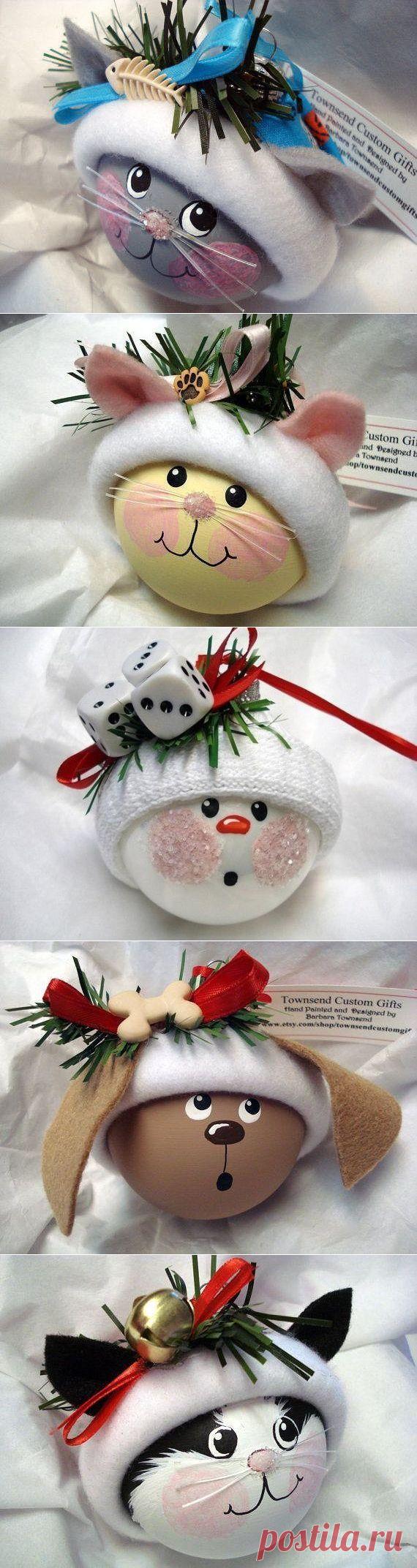 Новогодние игрушки своими руками.