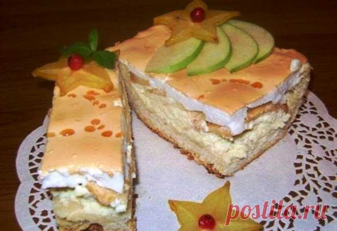 Королевский пирог с яблоками и творогом - Рецепты и советы