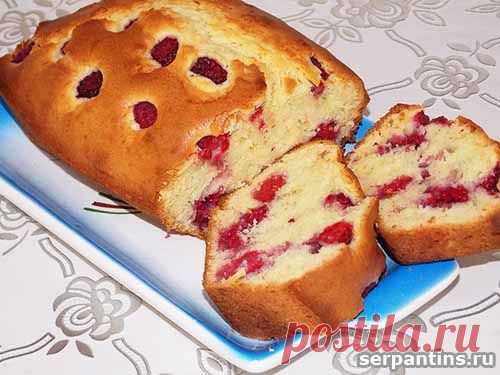 Кекс с малиной