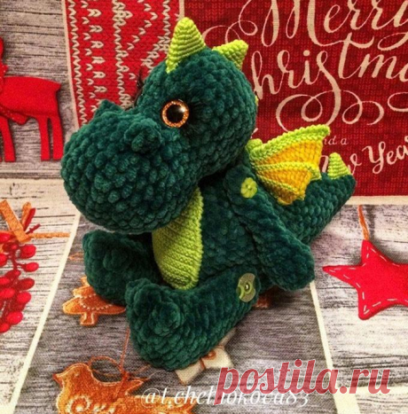 Дракончик Ди крючком. Амигуруми схемы и описания. Автор: Татьяна Челнокова | IRINELY.ART