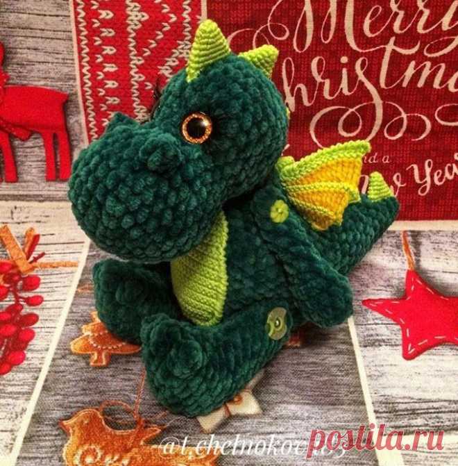 Дракончик Ди крючком. Амигуруми схемы и описания. Автор: Татьяна Челнокова | IRINELY.ART