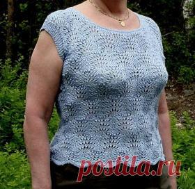 Топ с узором павлинье перо