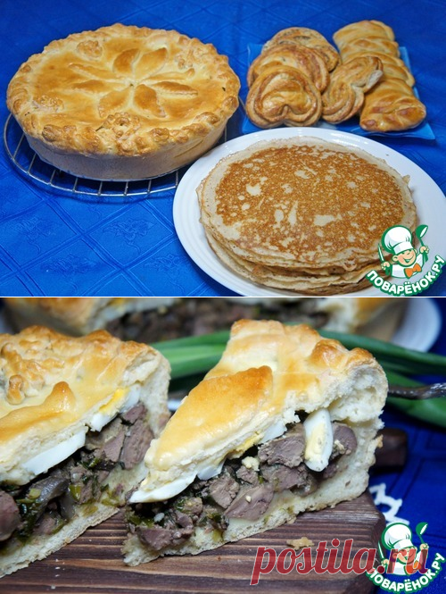 Пирог с куриной печенкой – кулинарный рецепт