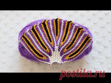 Очень простые бесшовные пинетки из двух спиц