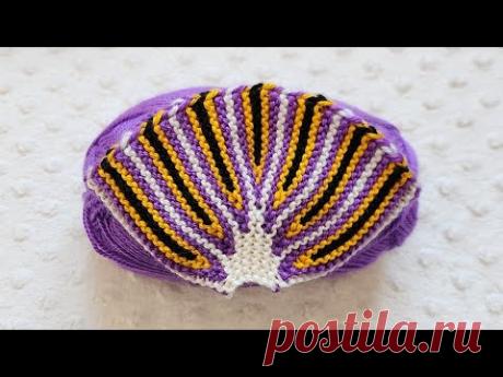 Очень простые бесшовные пинетки из двух спиц