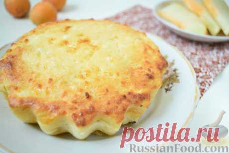 Рецепт: Творожная запеканка c дыней и абрикосами на RussianFood.com