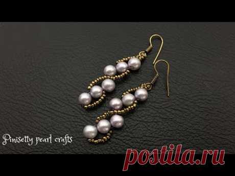 Trendy and Stylish!!..  Home-Made Design of DIY Earrings for Fancy Girls | @Pinisetty Pearl Crafts