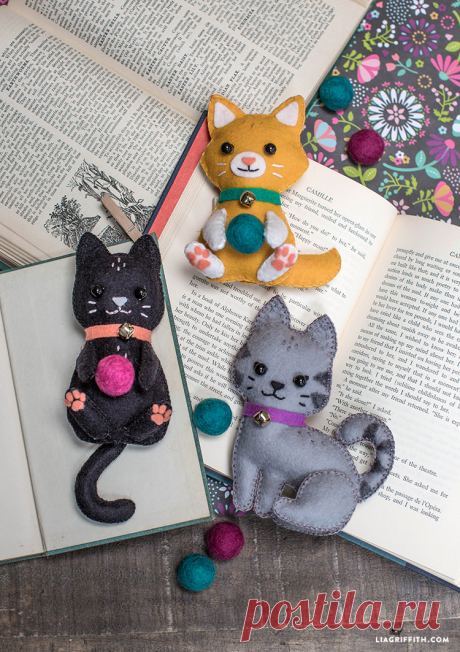 DIY Felt Craft Kittens - Lia Griffith