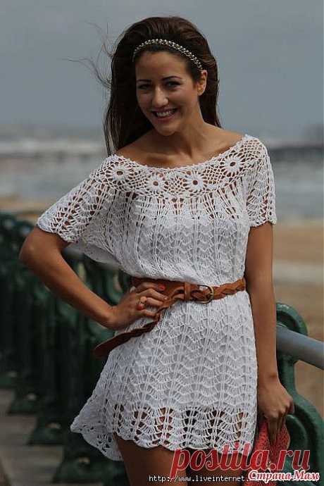 Платье - туника крючком он-лайн: Дневник группы &quot;Вяжем вместе он-лайн&quot; - Страна Мам