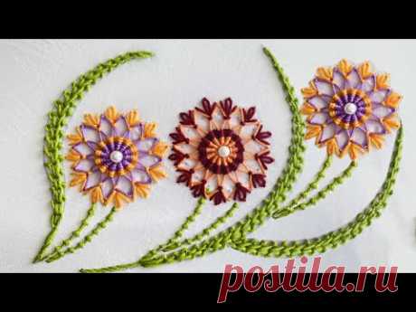 Beautiful Floweral Hand Embroidery For All Over - Free Classes For Beginners