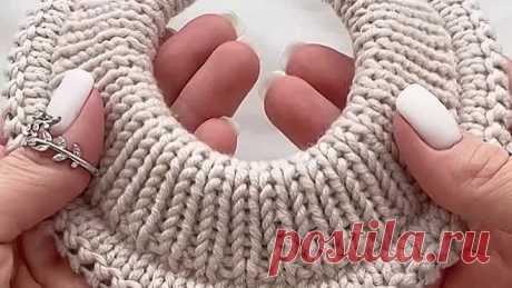Ложная кеттлевка при вязании по кругу decorating neckband when we knit in the round in 2024 Knitting basics, Knitting, Knit crochet