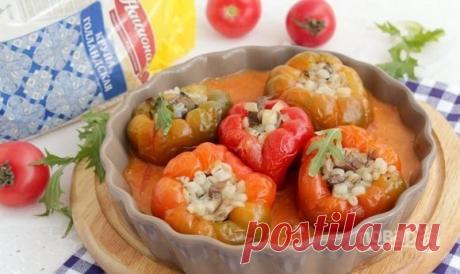 Сладкий перец, фаршированный перловкой - пошаговый рецепт с фото на Повар.ру
